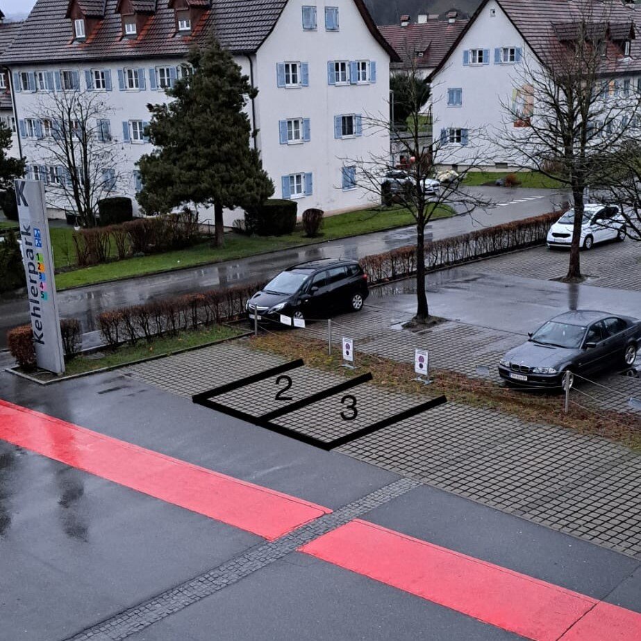 Unsere reservierten Parkplätze medfit Dornbirn